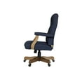 thumbnail image 6 of Boss Office Products Executive Denim Blue Commercial Grade Linen Desk Chair With Driftwood Finish Frame, 6 of 10
