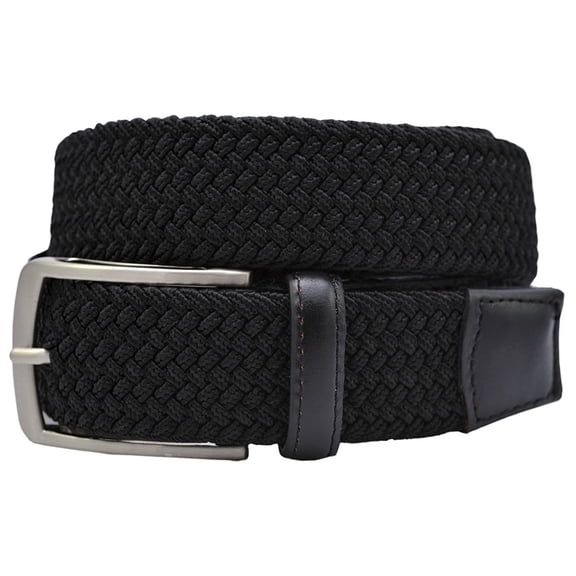 Greg Norman Mens Weave Stretch Belts (Black, 34)