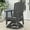 Gray, variant on SERWALL HDPE Swivel Glider Chair, Outdoor Swiveling Gliding Chair for Porch, Black
