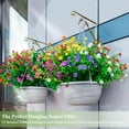 thumbnail image 5 of 12 Bundles Artificial Fake Flowers - UV Resistant & Realistic Fake Greenery Shrubs Plants for Indoor Outdoor Hanging Basket, Patio, Porch, Office & Living Room Decor (Mixed 6 Colors), 5 of 8