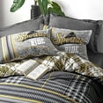 thumbnail image 2 of SUSSEXHOME Sports in Gray Cotton Duvet Cover Set, Queen Size Duvet Cover, 1 Duvet Cover, 1 Fitted Sheet and 2 Pillowcases, Iron Safe, Hypoallergenic, Breathable , Machine Washable, 2 of 7