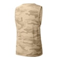 thumbnail image 4 of Uwinwear Men's Camouflage Athletic Tank Tops Sleeveless Muscle Cut Off Shirt Vests Gym Bodybuilding Fitness Workout Shirts,Khaki,S, 4 of 5