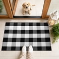 thumbnail image 5 of Brisasol Outdoor Indoor Doormat 2.3x3.6 Black and White Buffalo Plaid Rug Washable Outdoor Rug Front Door Mat Layered Door Mat for Porch, Entryway Patio, 5 of 8