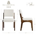thumbnail image 4 of Dining Chair Set of 6, Upholstered Wooden Dining Chairs with Solid Wood Legs, Farmhouse Dining Room Chair, Kitchen Chair for Dining Room,Beige, 4 of 9