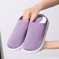 thumbnail image 6 of Domuza Women’s Comfortable Breathable Mesh Slip-On Sneakers, Lightweight Flexible Shoes with Non-Slip Sole for Summer, Errands, and Everyday Casual Wear Purple 7.5（EU-39）, 6 of 8