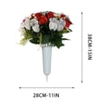 thumbnail image 3 of Memorial Cemetery Rose Bouquet with Vase Artificial Flowers Fade Resistant Grave Decoration Floral Arrangement Tribute Remembrance Memorial Graveyard Holiday Decoration, 3 of 7
