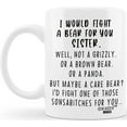 thumbnail image 2 of Fight Bear For Sister Funny Gift for Sisters In Law Step Sis Gifts from Sister or Brother Gift Ideas for Christmas Anniversary Birthday Mothers Day Novelty Coffee Mug Tea Cup, 2 of 8