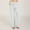 White, variant on pstuiky Linen Pants Women Summer, Women Solid Color Cotton Linen Pants Slim High Waist Stretch Pants Elastic Wide Leg with Pocket Leisure White M