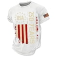 thumbnail image 3 of ibiyuan Usa 250th Anniversary Shirt Kids Red White and Blue 250th Anniversary Tshirt for Girls Round Neck Short Sleeve Patriotic Basic Tees Summer Outfit, 3 of 6