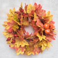 thumbnail image 2 of Thanksgiving Fall Wreath, Pumpkins Pinecones Berries Artificial Maple Leaves Wreath - for Front Door Fall Thanksgiving Decorations Indoor Outdoor, 2 of 5