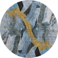 thumbnail image 2 of Addison Rugs Mayfield Premium Machine Washable Transitional Abstract Denim Round Rug, 8' x 8', 2 of 6