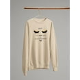 thumbnail image 3 of Lashes Long Standards High Sweatshirt Women -Image by Shutterstock, Female 3X-Large, 3 of 4