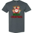 thumbnail image 3 of Inktastic Merry Christmas Santa Reindeer T-Shirt, 3 of 5