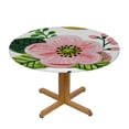 thumbnail image 3 of PIKWEEK  Summer Enjoy, Elastic Fitted Edged Round Tablecloth Waterproof Anti-Shrink Soft Polyester Table Cloth Washable Table Cover for Banquet Home Indoor or Outdoor, 3 of 7