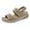 Khaki, variant on Rokment Womens Sparkly Rhinestones Ortho Walking Sandals with Arch Support Comfortable Fashion Casual Leather Memory Foam Platform Wedge Slingback Dressy Non Slip Work Summer Shoes Black Size 6
