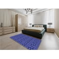 thumbnail image 5 of Ahgly Company Machine Washable Indoor Round Transitional Denim Dark Blue Area Rugs, 3' Round, 5 of 7