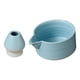 thumbnail image 1 of Juego de 2 cuencos de cerámica para matcha japonés con soporte para batidor, ceremonia del matcha Azul, 1 of 8
