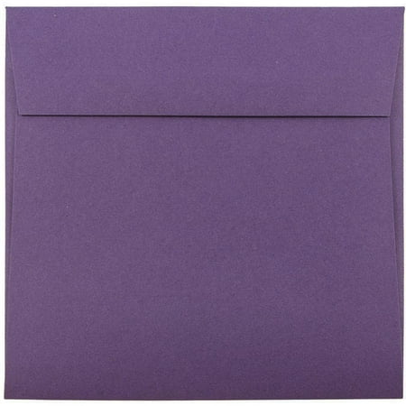 UPC: 0639713263633 | JAM 6.5 x 6.5 Square Envelopes  Dark Purple  25/Pack