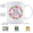 thumbnail image 6 of 51st Birthday Gifts for Women - 51 Years Loved with A Garland Birthday Mug - 51 Year Old Present Ideas for Mom, Daughter, Sister, Wife, Friend, Cousin, Aunt, Coworker - 11 oz Coffee Mug, 6 of 6