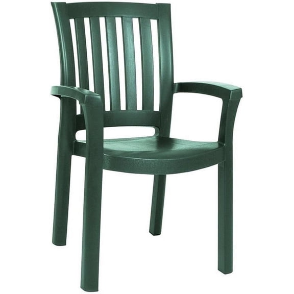 Compamia Sunshine Resin Patio Dining Arm Chair in Green (Set of 2)
