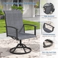 thumbnail image 3 of Vicllax 5-Piece Outdoor Patio Dining Set, 41-Inch Round Outdoor Table with Umbrella Hole and 4 Swivel Patio Chairs, Outdoor Furniture for Backyard, Garden, Deck & Porch, 3 of 9