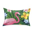 thumbnail image 7 of Yayeee Pillowcase Standard Size Set of 2 Satin Wrinkle Resistant Pillow Case, Pink Flamingo Pattern, 7 of 7