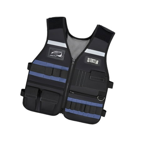 Men Work Utility Tool Vest Workwear with Multiple Pockets Outdoor Fishing Vest Adjustable Straps Convenient Tool Pockets