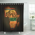 thumbnail image 1 of BSDHOME Colorful African Continent with Ethnical Patterns in Traditional Colors Green Bathroom Shower Curtains 60x72 inch, 1 of 1