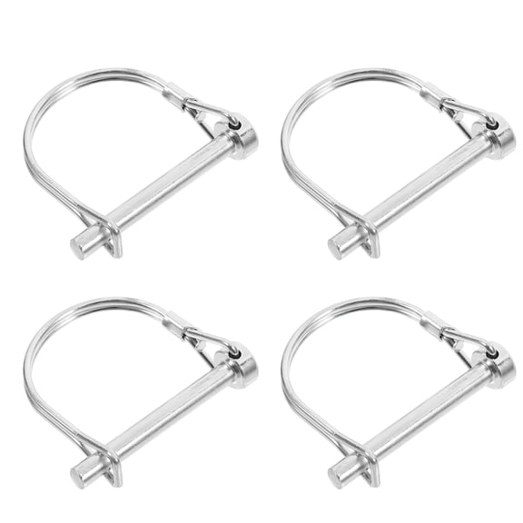 Hemobllo 4-Pack Heavy Duty Portable Trailer Lock Pins with Iron Wire Round Coupler for Secure Equipment