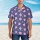 thumbnail image 2 of Fotbe Cute Pig Camisa Hawaiana para Hombre Unisex – Camisa Casual de Verano con Botones de Manga Corta de Algodón y Lino,Medium, 2 of 7