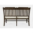 thumbnail image 3 of Jofran Bakersfield Mission Style 57'' Solid Acacia Upholstered Dining Bench, 3 of 5