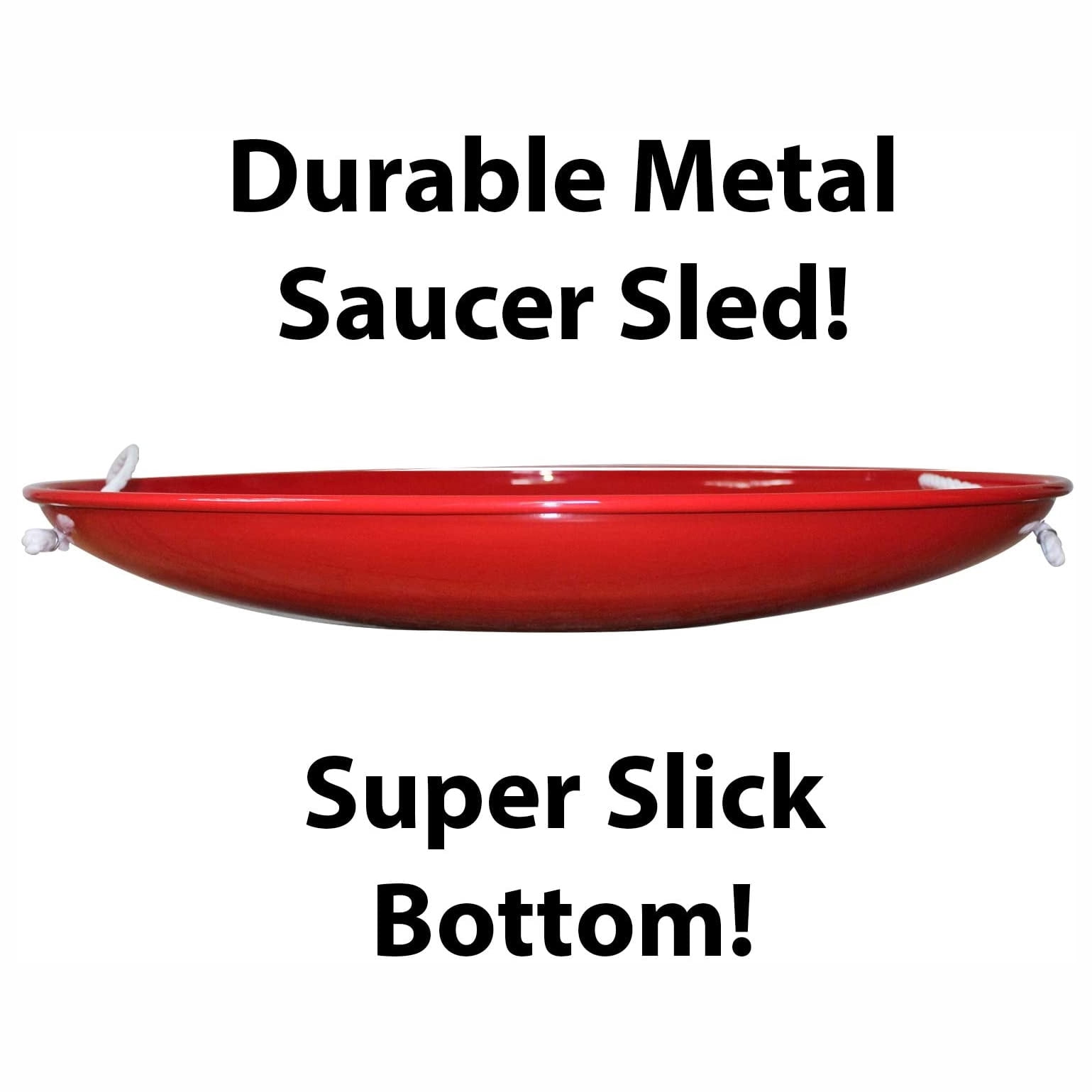 Flexible Flyer 826 Heavy Gauge Steel Metal Snow Disc Saucer Sled, Red