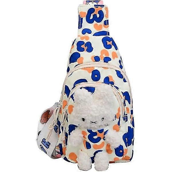 Sling Bag for Kids, Kawaii Bag Backpack Travel Chest Bag, Crossbody Bag Mini Backpack for Girls (Blue)