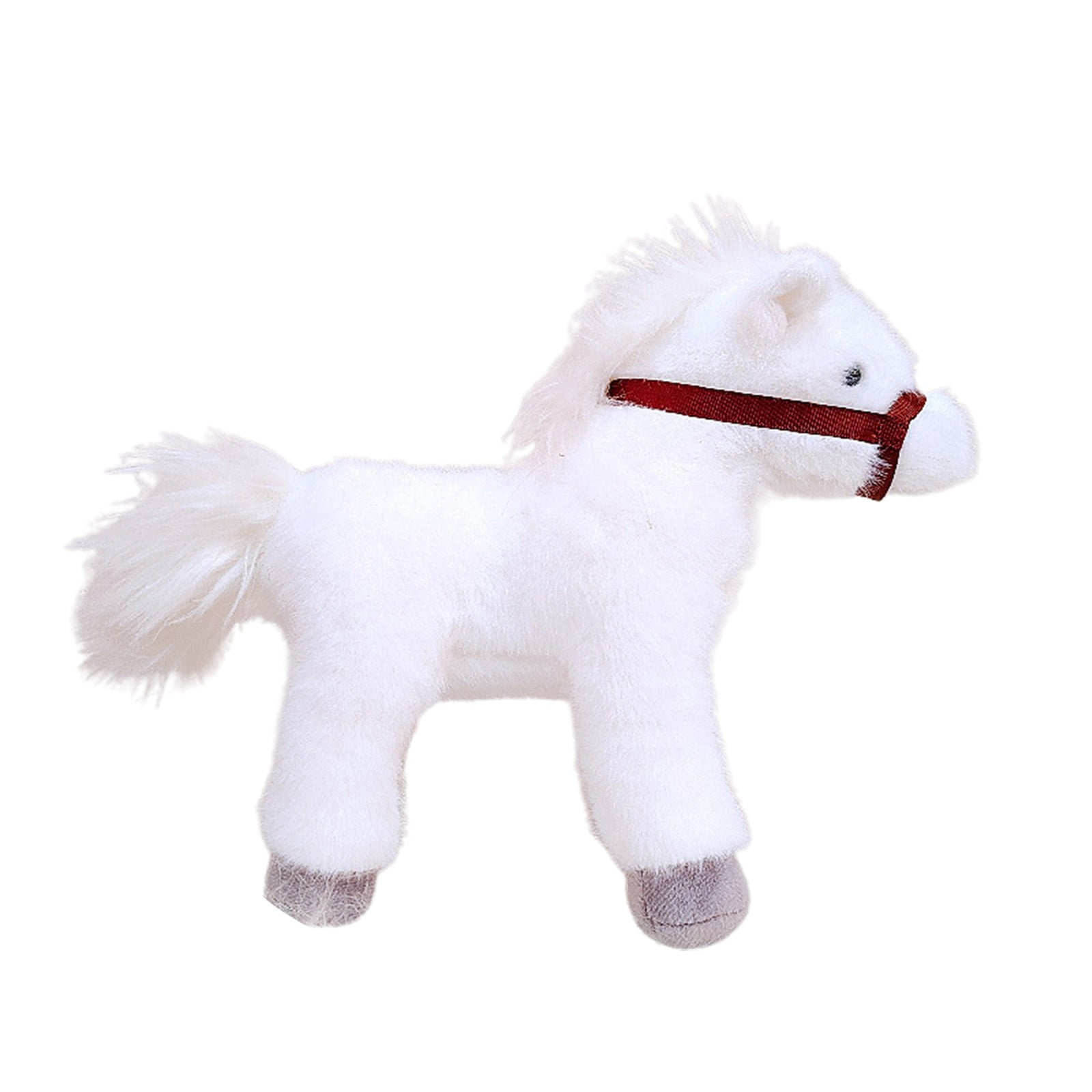 White Horse Toy Adorable Stuffed Animal Doll For Children Birthday Party Zoo Themed Soft Cuddly
