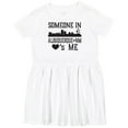 thumbnail image 3 of Inktastic Albuquerque New Mexico Someone Loves Me Skyline Girls Toddler Dress, 3 of 5