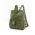 thumbnail image 6 of PRIYAL Leather Backpack Laptop Vintage Backpack Waterproof Flap Bookbag for Men Leather Travel Backpack for Men Casual Knapsack, 6 of 14
