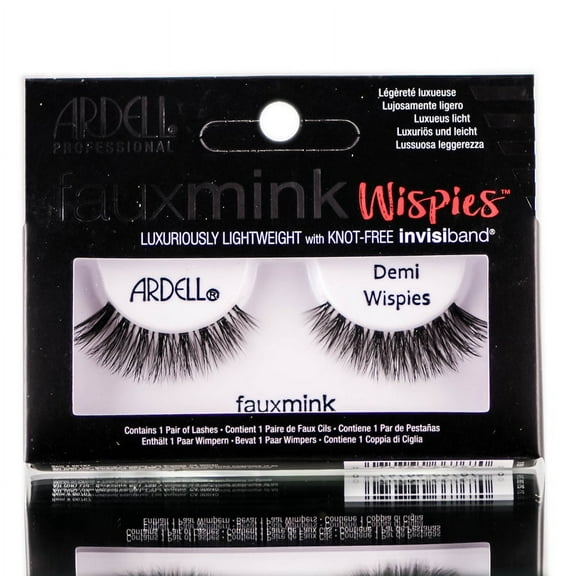 Ardell Professional Faux Mink Designer Lash Collection - Demi Wispies #66767 - Pack of 1 with Sleek Comb
