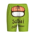 thumbnail image 4 of Easygdp Fresh Sushi Men's Short Pajama Pants, Sleep Shorts, Household Pants, Casual Pants with Pockets - Small, 4 of 9