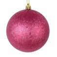 thumbnail image 1 of Vickerman N189121D 4 in. Berry Red Brushed Ball Ornament  6 per Bag, 1 of 3