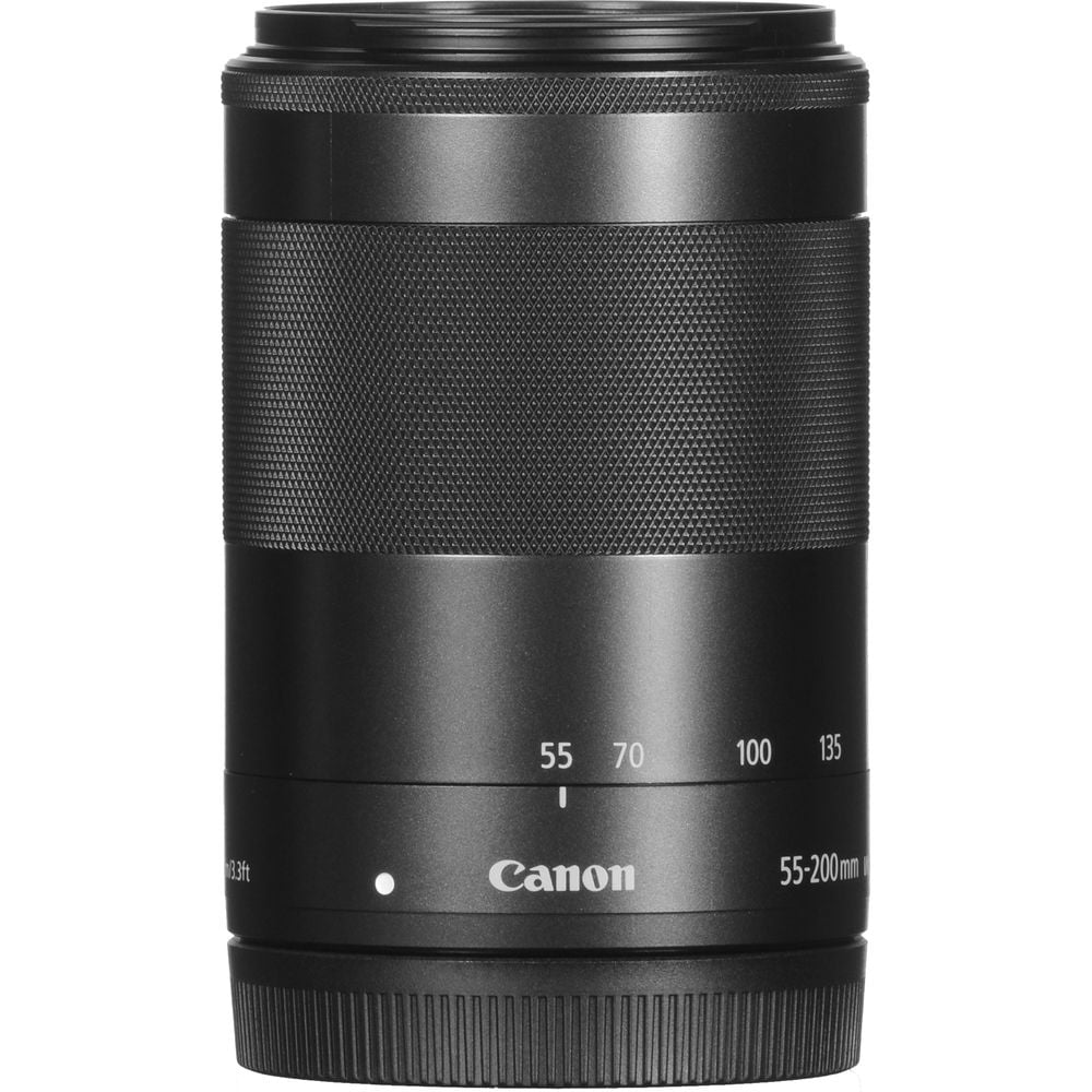 Canon EF-M 55-200mm F/4.5-6.3 IS STM Lens (Black) (9517B002) +