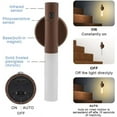 thumbnail image 6 of LED Motion Sensor Lights Wall Lamps Set of 2 Battery Operated Wall Sconces Rechargeable Lighting for Hallway Stairway Magnetic 360° Rotation, 6 of 10