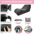 thumbnail image 6 of Chaise Lounger Inflatable Sofa Air Chair Portable Leisure Lounger S-Shaped with Air Pump for Indoor Living Room Bedroom, Outdoor Folding Blow Up Bed Backyard Garden Beach. (Grey), 6 of 16