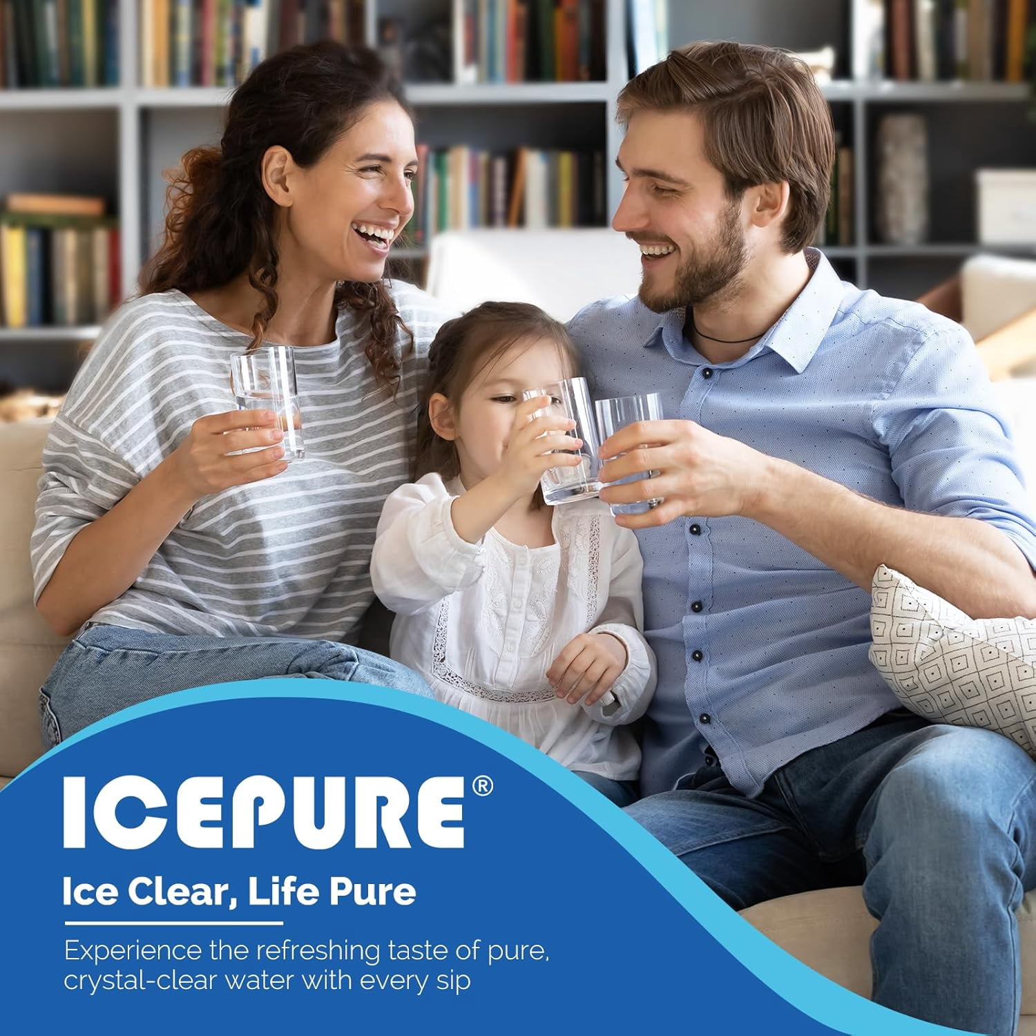 ICEPURE UKF8001 Compatible with Whirlpool EDR4RXD1, 4396395, Maytag UKF8001, UKF8001AXX, EveryDrop Refrigerator Water Filter 4, RFC0900A, UKF8001AXX-200, UKF8001P, 469006, PUR, Puriclean II, 3Pack