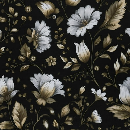 UMIGGEE Floral Wallpaper Peel and Stick Floral Black Wallpaper Self Adhesive Flower Wall Paper Contact Paper 17.3-in x 118-in Home Decor Wall Covering Old Furniture Renovation