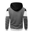 thumbnail image 5 of Men's Hoodies Sweatshirt with Kangaroo Pocket Novelty Color Block Pullover Long Sleeve Drawstring Hooded Tops, 5 of 5