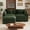 2S+1O, variant on EHANCIS Loveseat Sofa with Ottoman, L Shaped Modular Sectional Couch, 4 Pillows, Large Size Deep Seat Loveseat, Premium Emerald Green Chenille Sofa, 2 Seat Couch for Living Room & Apartment