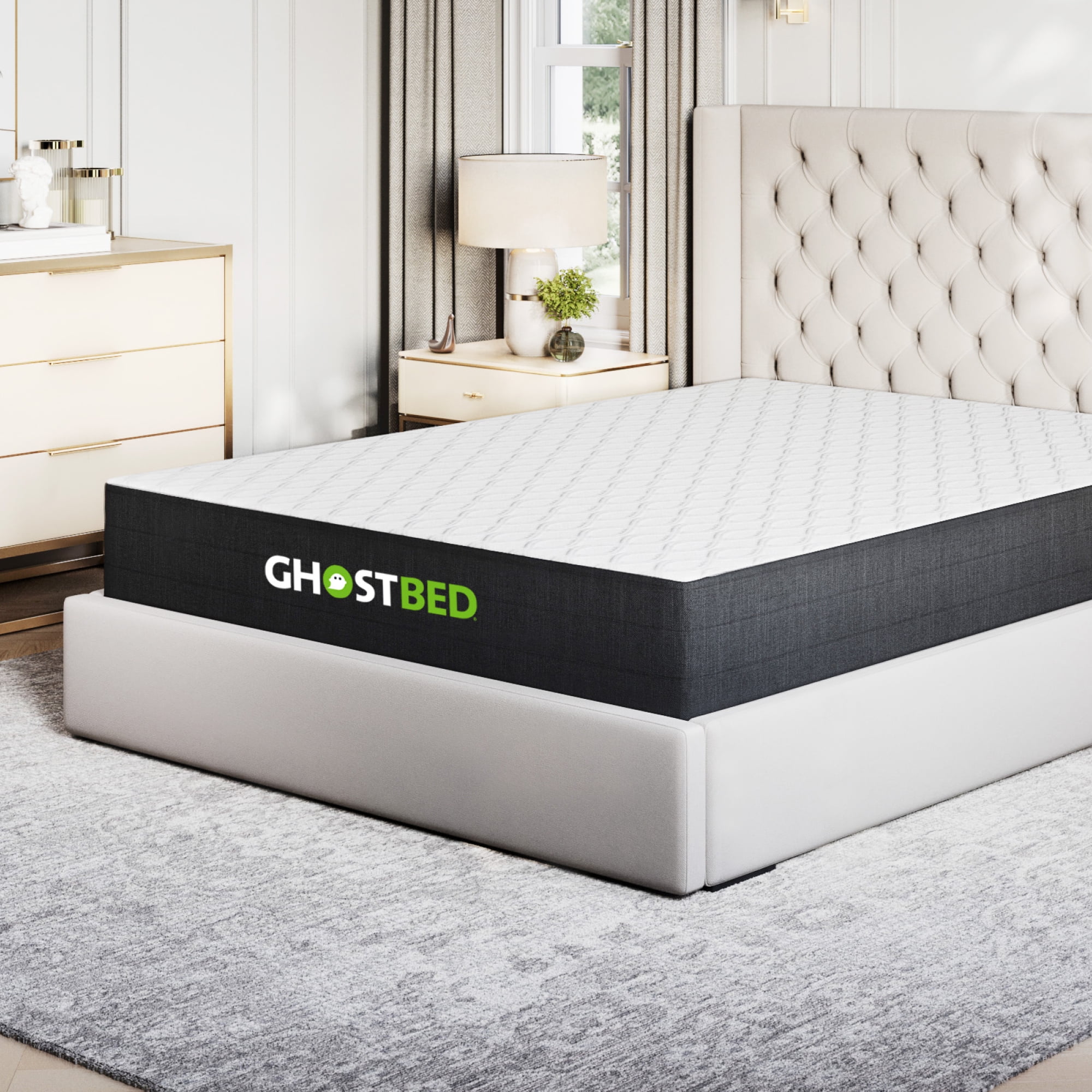 GhostBed 10 Inch Memory Foam Mattress, Medium-Firm, Twin XL Size