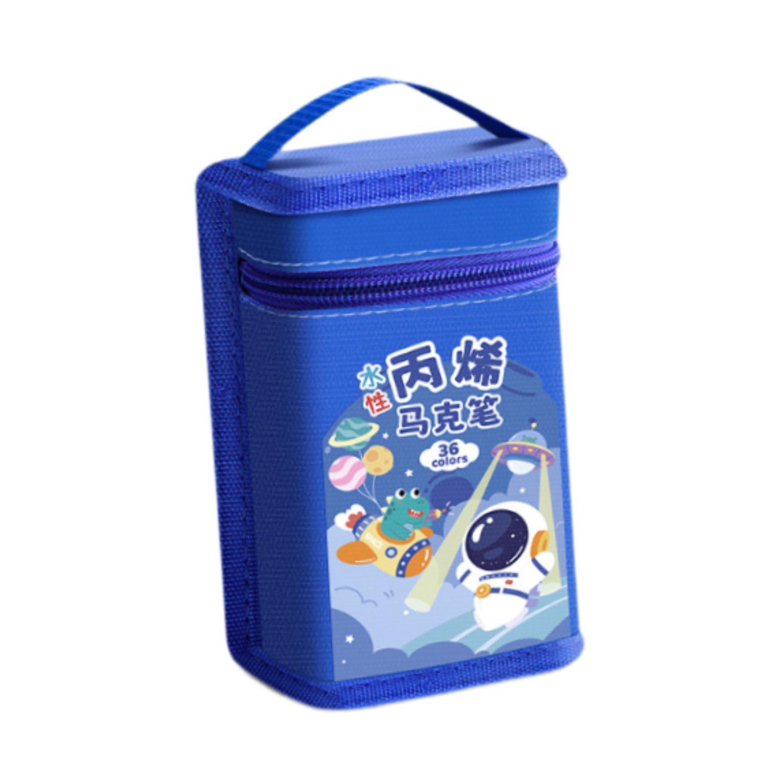 Tachiuwa Acrylic Paint Markers Acrylic Paint Pens Art Supplies with Carry Pouch Drawing Markers for Mugs Paper Artists DIY Crafts Wood 36 Color and Blue