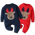 thumbnail image 3 of WOLLED Newborn Unisex Jumpsuits for 0-24 Months Button Bodysuit Spring Cozy Baby for Christmas Party Dress, 3 of 7