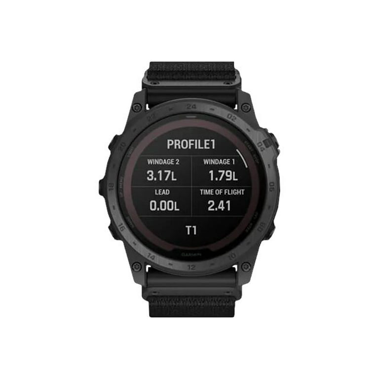 Garmin Tactix 7 - Pro Ballistics Edition black sport watch with band - nylon - black - wrist size: 5.31 in - 8.39 in - display 1.4" - 32 GB - Bluetooth, Wi-Fi, ANT+ - 2.15 oz - Walmart.com